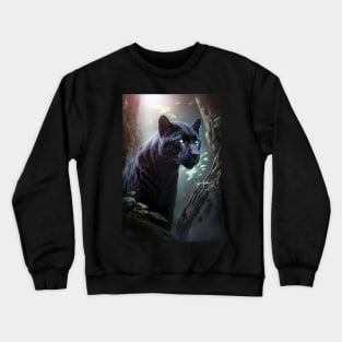 Beautiful Panther Painting Crewneck Sweatshirt